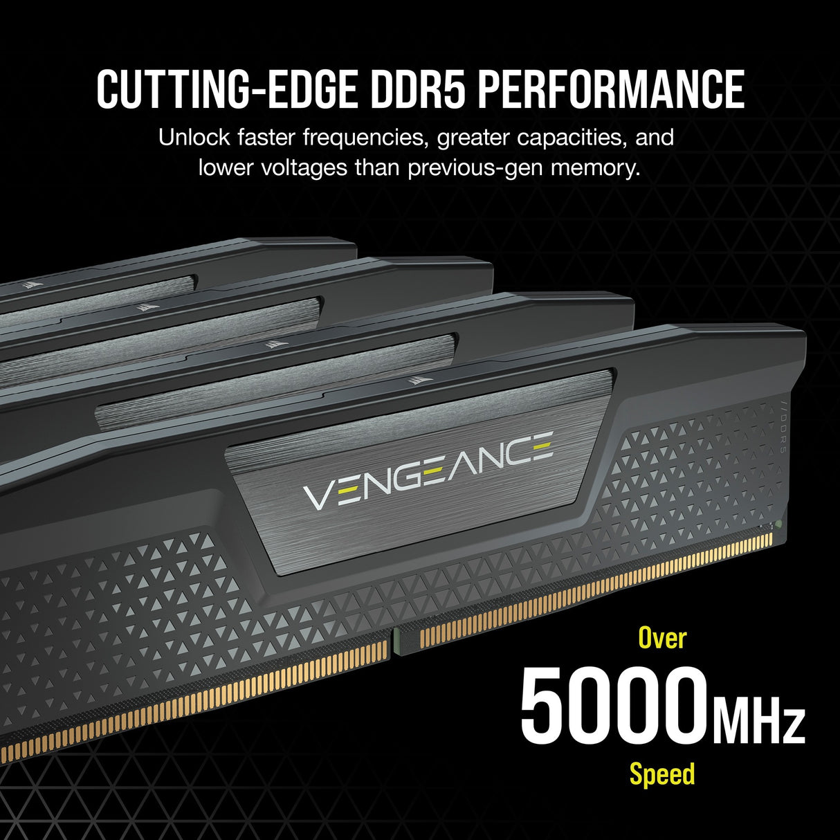 Corsair Kit RAM 16 Go DDR5-5200 (2x 8 Go) (noir, CMK16Gx5M2B5200C40, Vengeance)