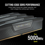 Corsair Kit RAM 16 Go DDR5-5200 (2x 8 Go) (noir, CMK16Gx5M2B5200C40, Vengeance)