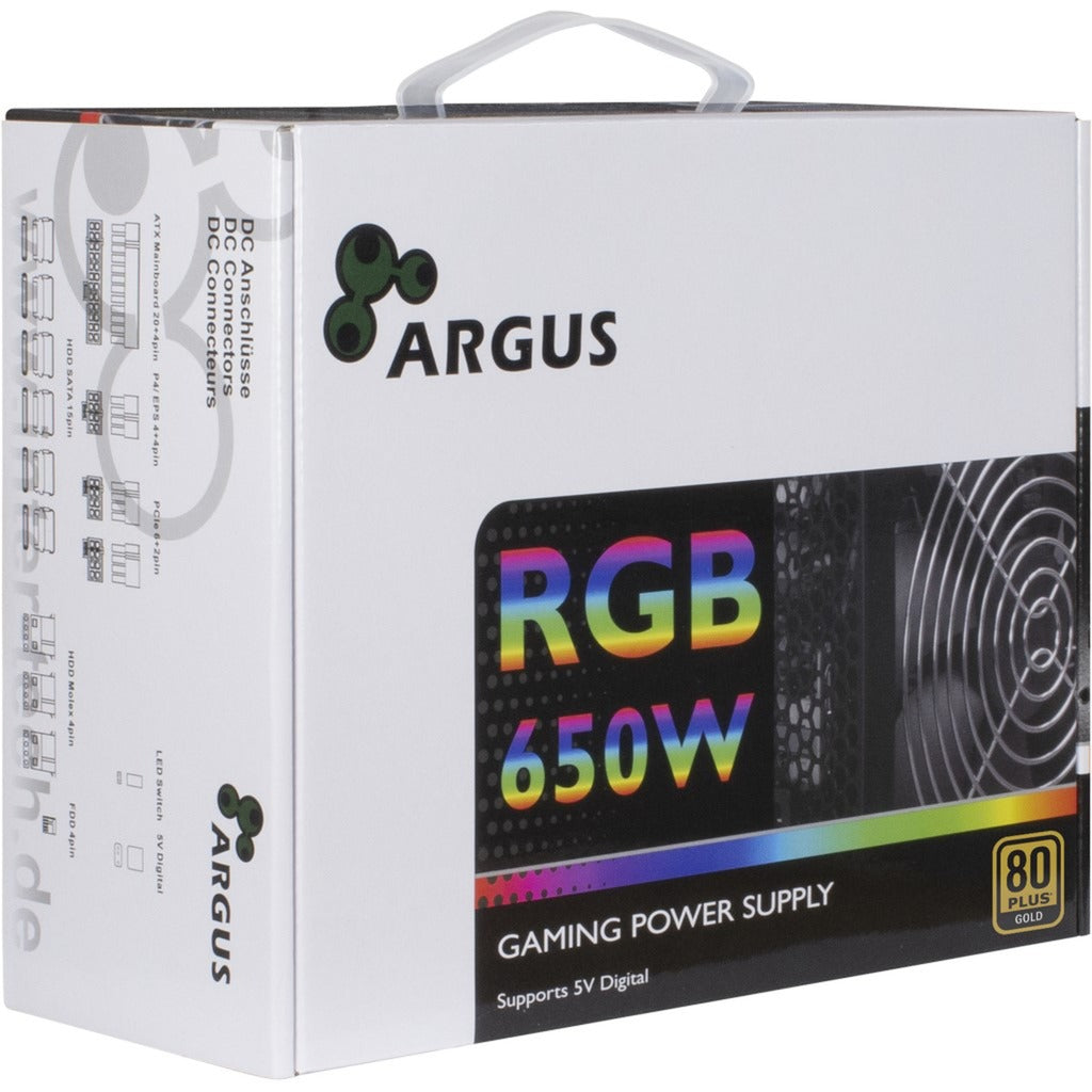 Alimentation modulaire Inter-tech Argus RGB-650W CM II 650 watts (noir, 2x PCIe)