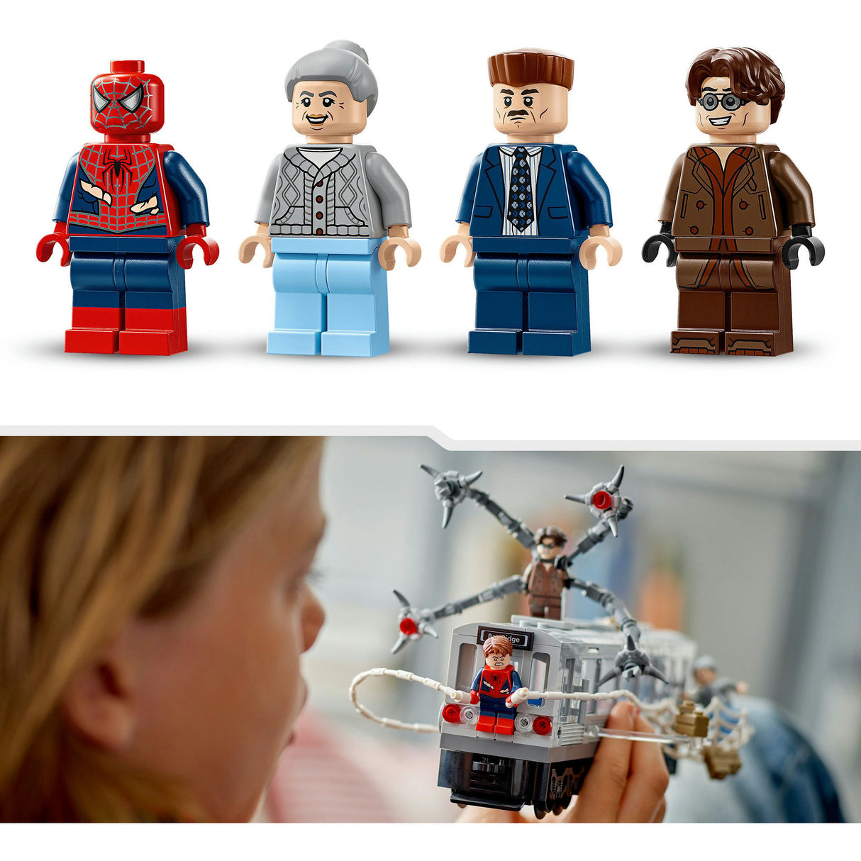 Lego super heros merveille 76321 scène de métro Spider-Man contre Docock