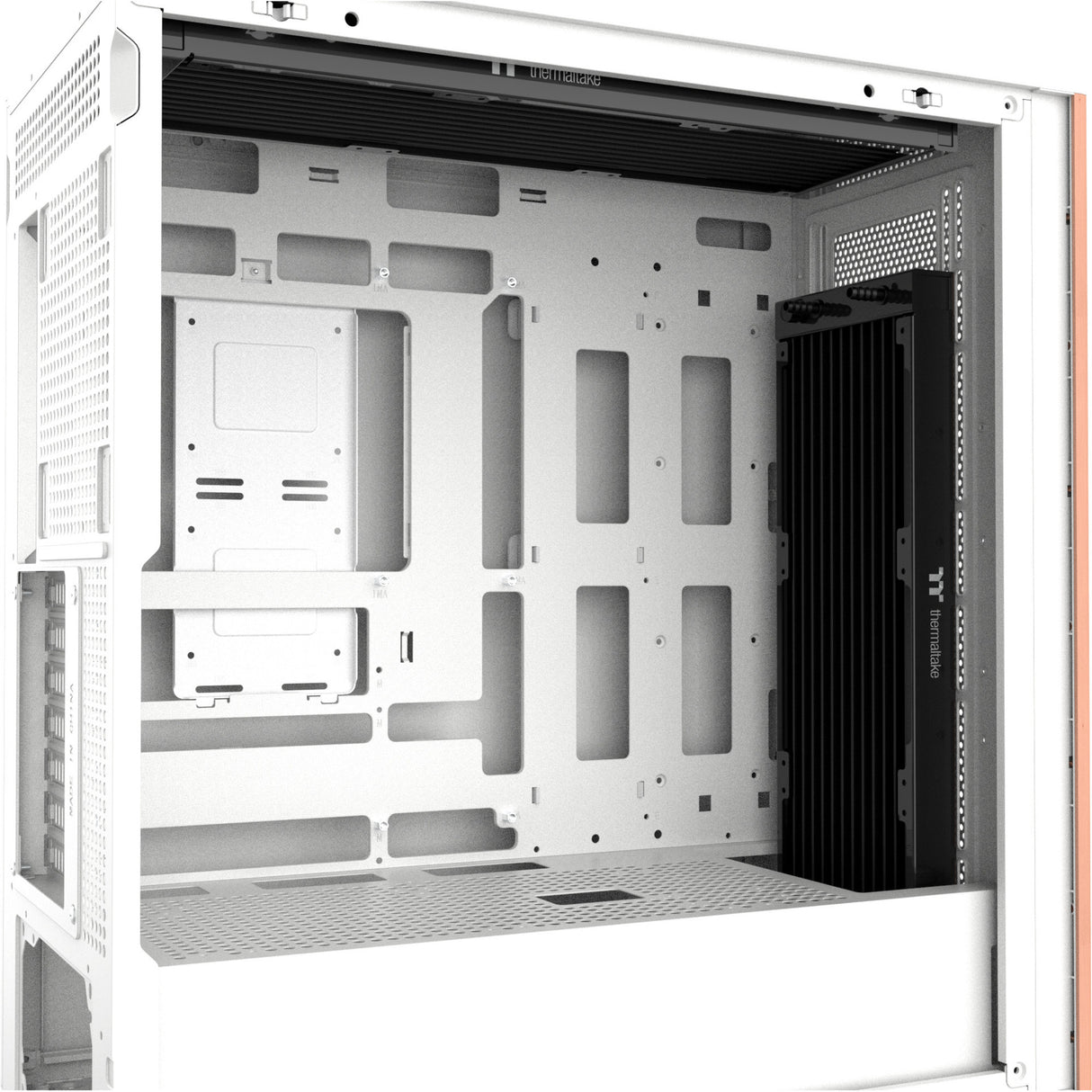 Thermaltake s370 ws snow midi tower behuizing (wit | 2x usb-a | 1x usb-c | tempered glass)