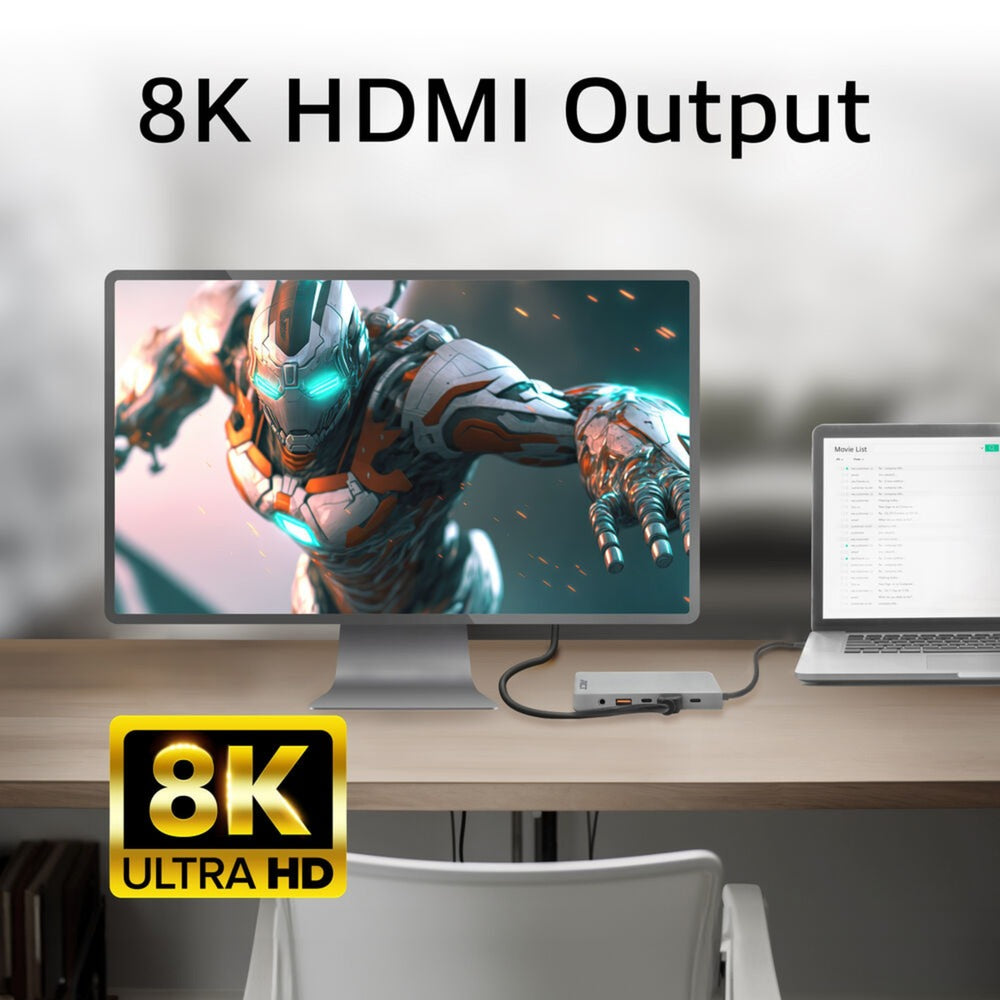 Station d'accueil Act Connectivité USB-C 4K 8K 60Hz