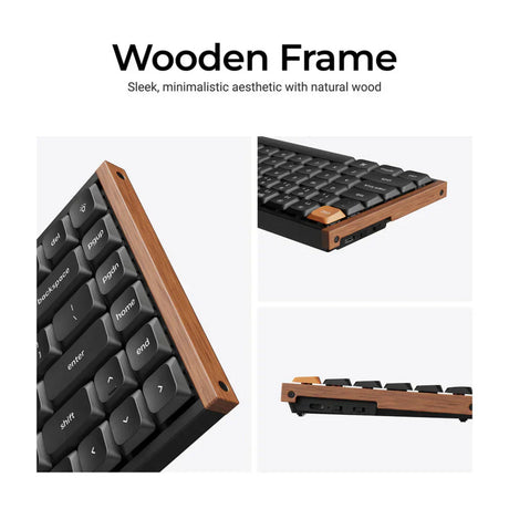 Clavier mécanique personnalisé sans fil Keychron k3 max se qmk (noir, disposition américaine (qwerty), pompon de lait marron, 75 %, RVB, échange à chaud, 2,4 GHz | Bluetooth 5.3 | USB-C)