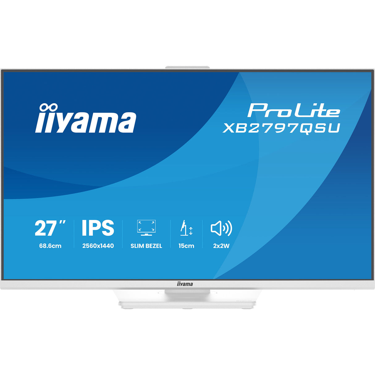 Iiyama prolite xb2797qsu-w1 27 monitor (wit (mat), hdmi, displayport, usb, audio)