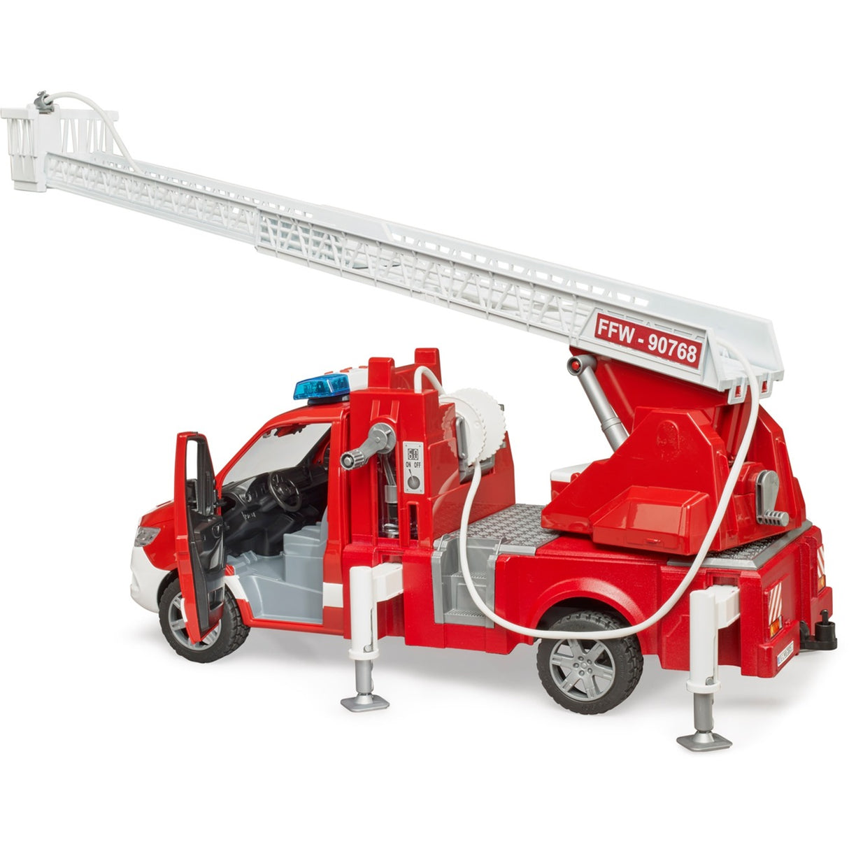 Camion de pompiers Bruder avec échelle et pompe à eau + lumière et son