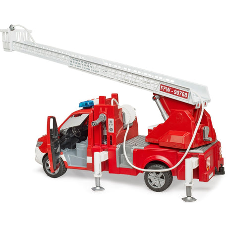 Camion de pompiers Bruder avec échelle et pompe à eau + lumière et son