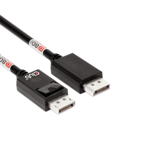 Club 3D DisplayPort 2.1 Câble certifié Vesa DP80 mâle-mâle (noir, 1,6 mètre, 8K 240 Hz, 10K 60 Hz, 80 Gbit/s)