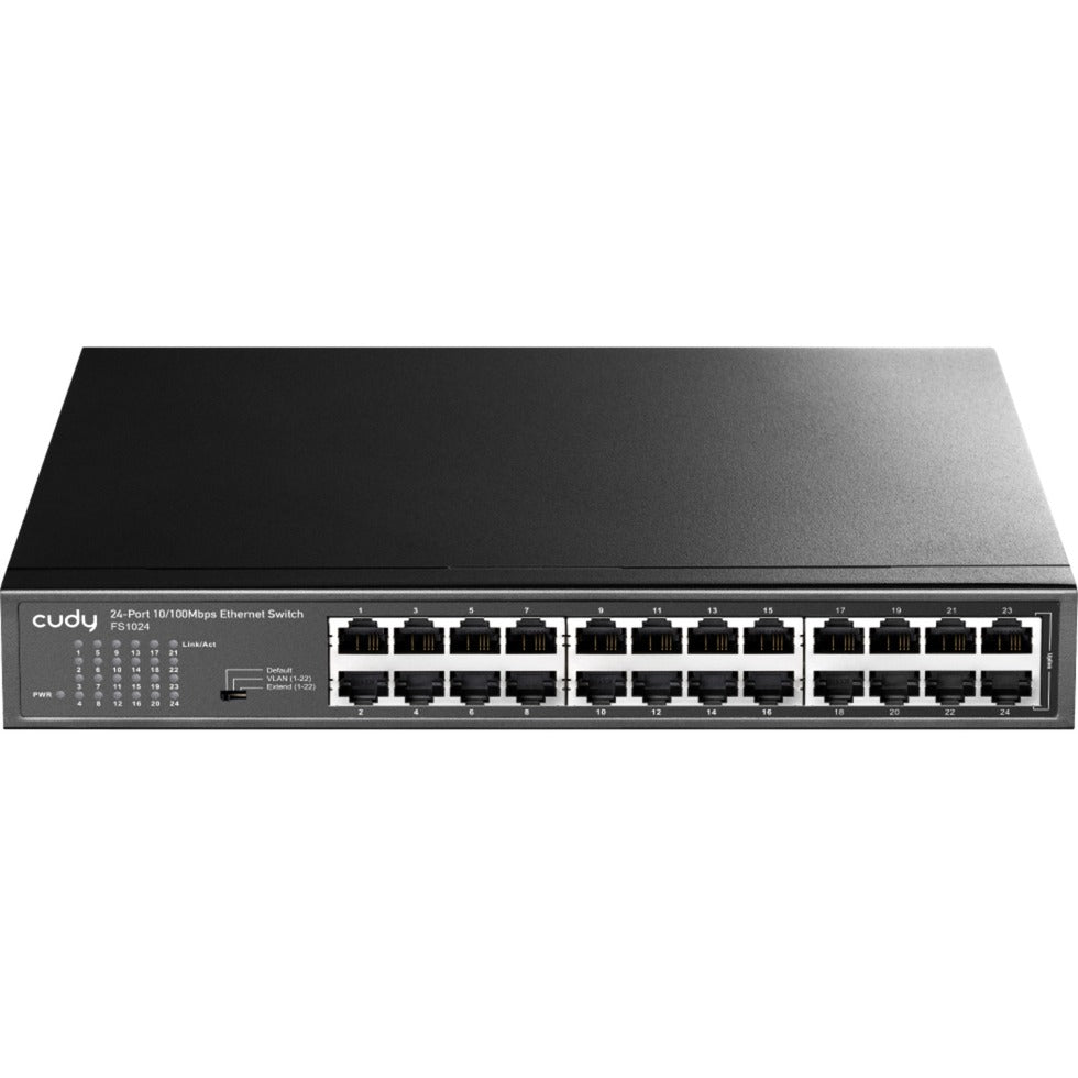 Commutateur métallique Cudy 24 ports 10 100 Mbps (noir)