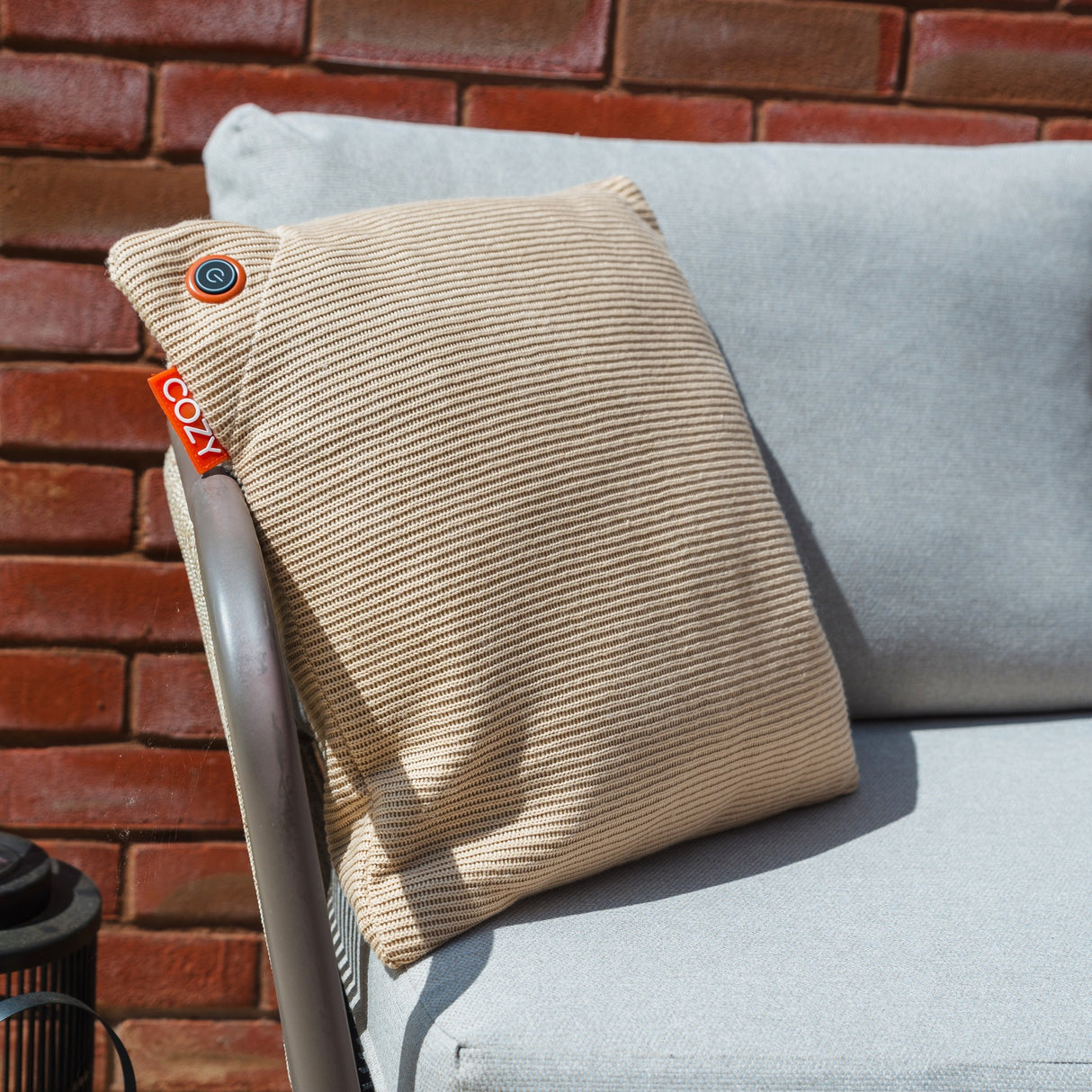 Coussin chauffant sans fil Cosy una tricoté 45 x 45 cm