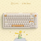 Clavier mécanique sans fil Iqunix zx75 Sunset Ponder (jaune clair, disposition américaine (qwerty), iquunix petit prince, 75 %, LED RVB, remplaçable à chaud, pbt double prise, 2,4 GHz | Bluetooth 5.1 | USB-C)
