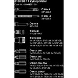 Wera 8100 SB 11 Set Set Metal Ratest Metal Zyklop, 3 8