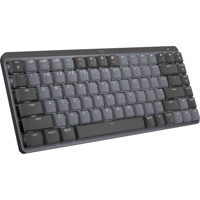 Mini clavier mécanique Logitech MX (noir, disposition internationale américaine (QWERTY), GL tactile, 80 % (TKL), Bluetooth)