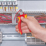 Pince coupante latérale Knipex chromée isolée avec poignées multi-composants, certifiée VDE 125 mm - 7006125