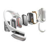 Shokz openfit pro open-ear hoofdtelefoon (wit)
