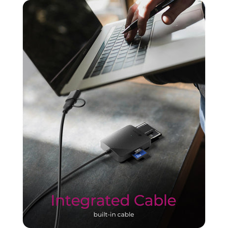 Icy box ib-cr302-cu3 lecteur de carte 4-en-1 (noir)