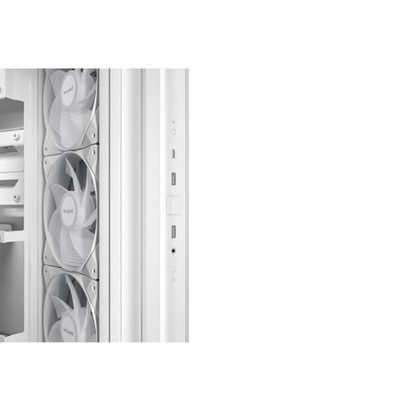 Soyez silencieux! base lumineuse 500 lx boîtier tour midi (blanc | 2x USB-A | 1x USB-C | RGB | fenêtre)