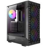Boîtier tour midi Antec vx320 argb (noir | 3x usb-a | verre trempé)