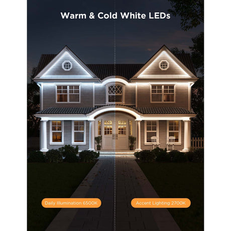 Bande LED extérieure intelligente Govee - 10 mètres ip65 - rgbicww - contrôle par application - alexa google