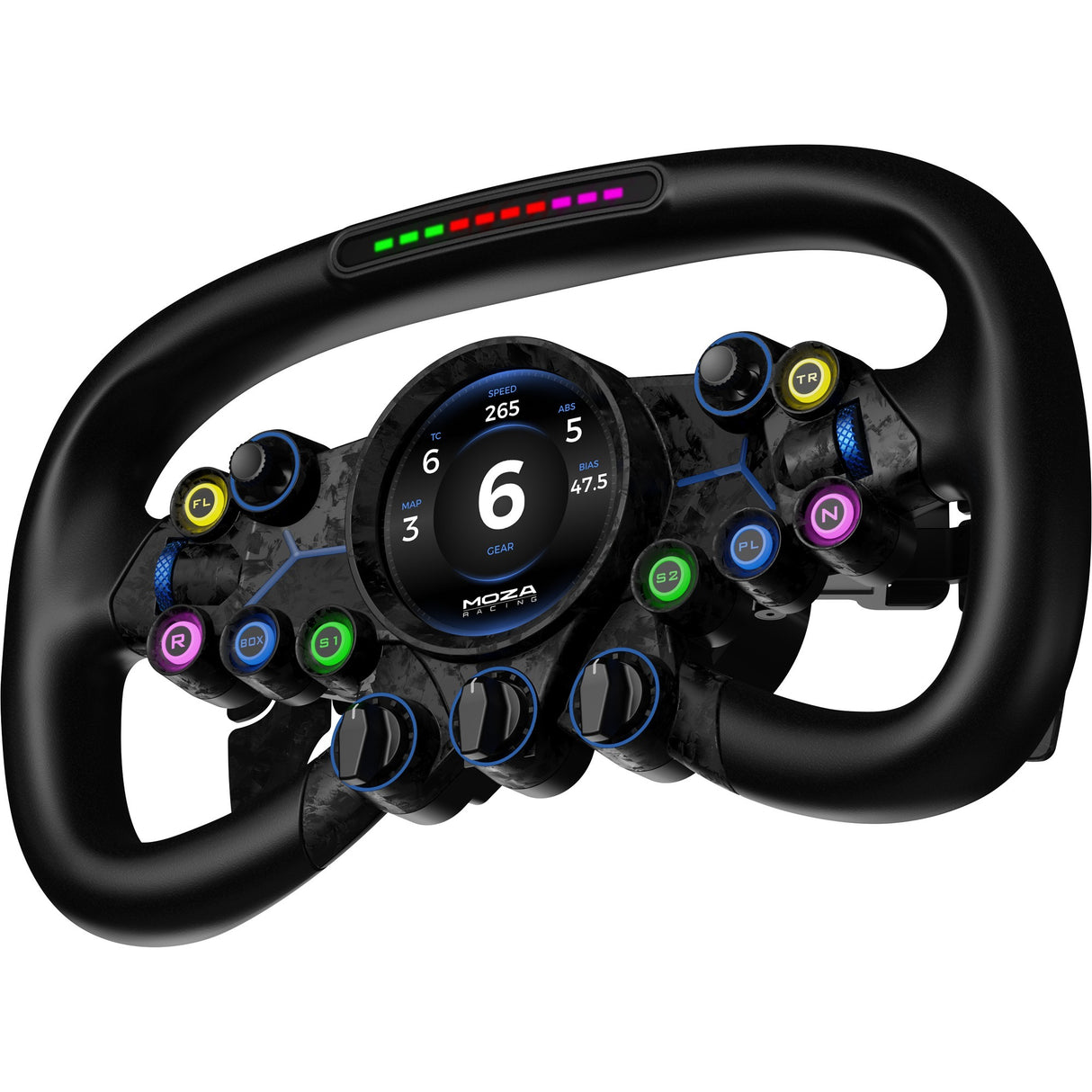 Module complémentaire de guidon Moza vision gs (carbone noir)