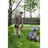 Coupe-herbe Black+decker 18v avec 2 lames et coupe-herbe à batterie (noir orange, 25 cm, batterie incluse)