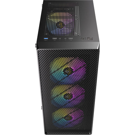 Boîtier tour midi Antec ax26 rgb Elite (noir | 3x USB-A | verre trempé)