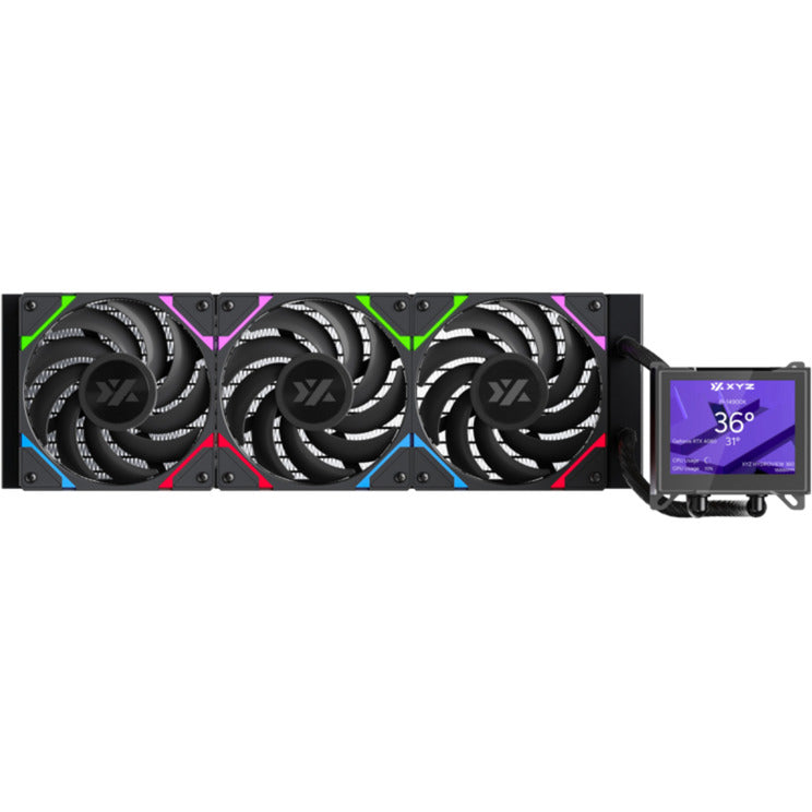 Xyz pc gear hydroview aio 360 refroidissement par eau (noir, argb, pwm)