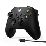 Manette sans fil Microsoft Xbox + câble USB-C (noir, avec câble USB-C | PC, Xbox One, Xbox Series X, Xbox Series S)
