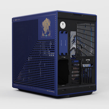 Boîtier tour midi Hyte hoshimachi suisei y70 (bleu | 2x USB-A | 1x USB-C | verre trempé)