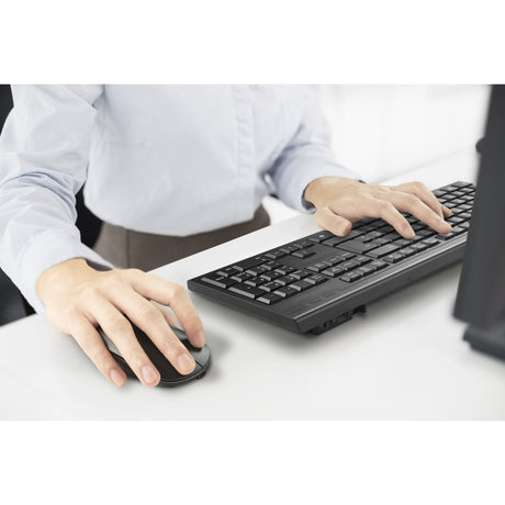 Kensington km270 eq ensemble de bureau rechargeable – ensemble de bureau sans fil (noir, disposition américaine (qwerty), membrane, 100%, bluetooth, 2,4 ghz)