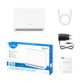 Routeur Cudy N300 Wi-Fi 4G LTE Cat4 (blanc, application, emplacement Nano SIM)