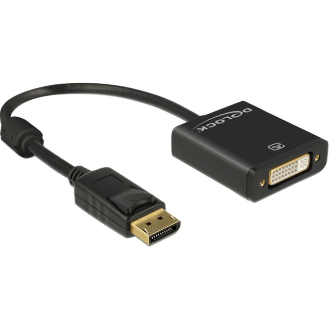 Delock adaptateur displayport vers dvi (noir, 0,2 mètres, 4k)