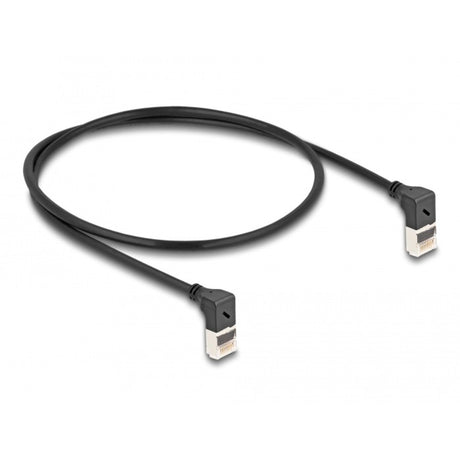 Delock câble réseau rj45 cat.6a s ftp slim 90° vers le haut coudé vers le haut câble de 0,5 m (noir)