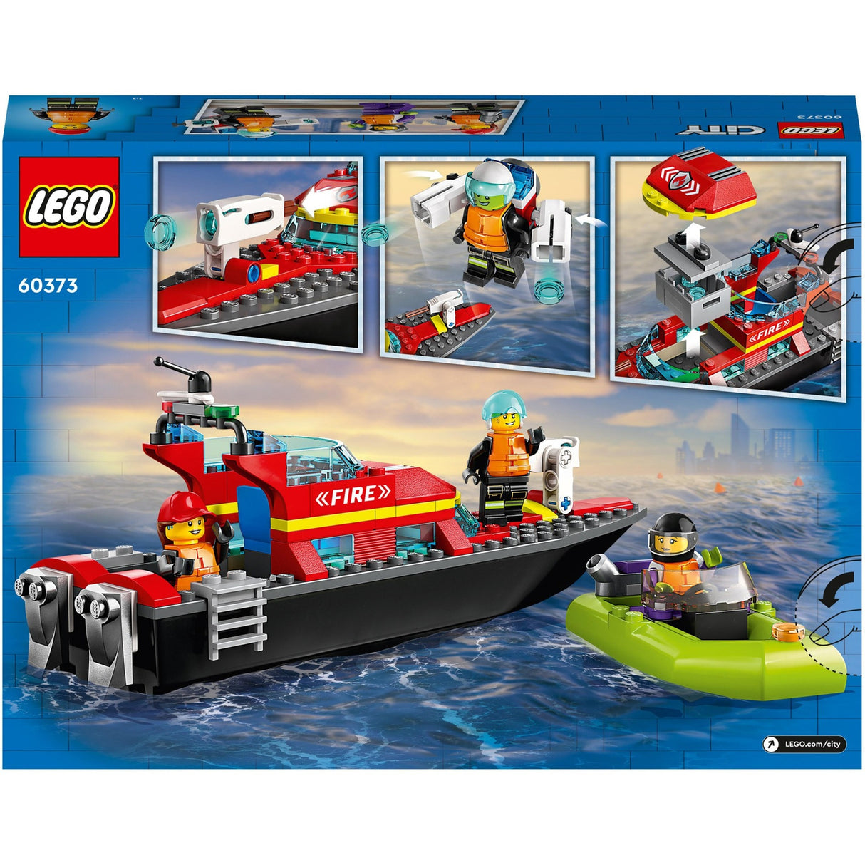 Jouet de feu de bateau de sauvetage Lego City pour enfants - 60373