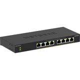 Netgear 8-poorts gigabit ethernet unmanaged poe+ essentials switch (gs308lp) (zwart, 60 watt poe)