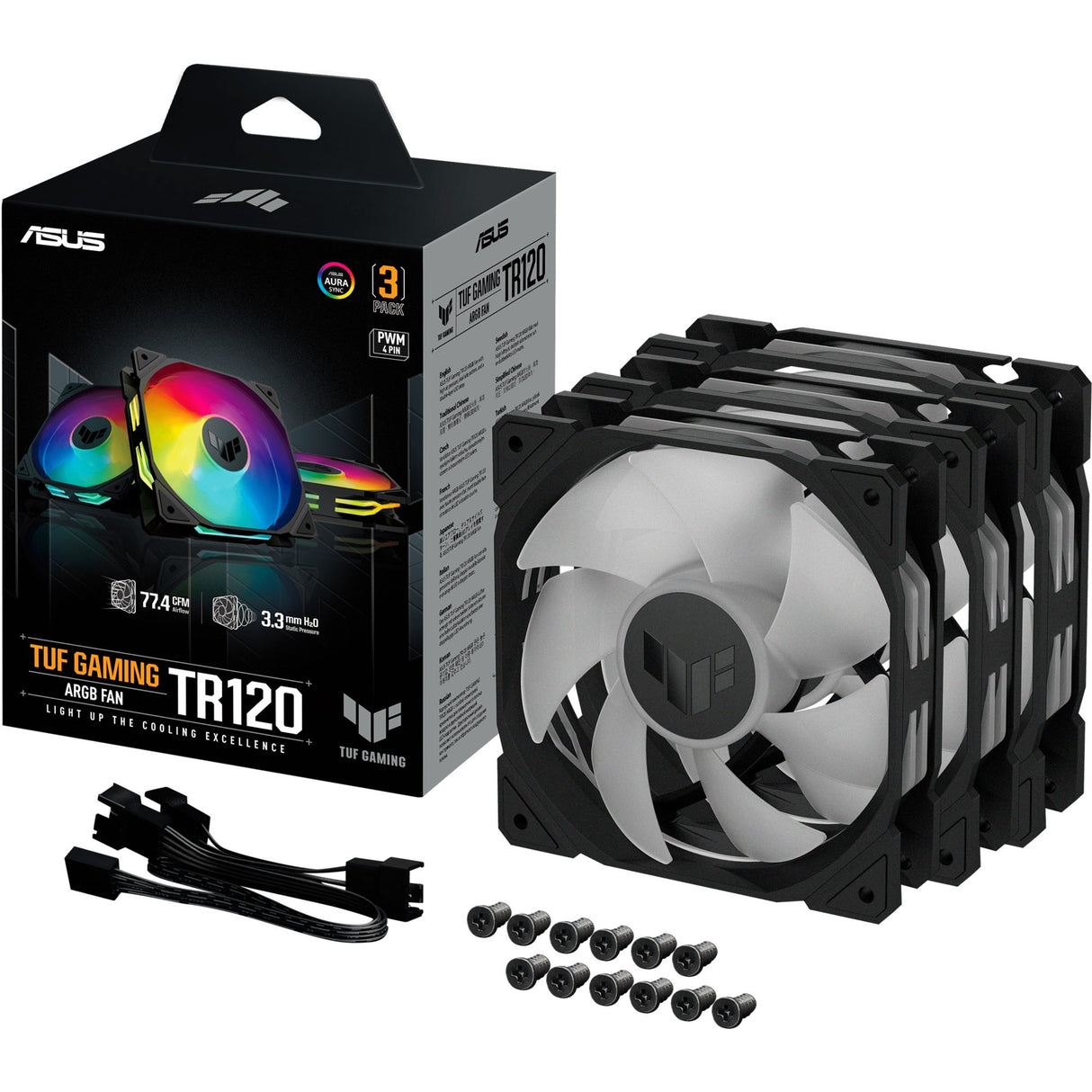Pack Asus tuf gaming tr120 argb, 3 pièces