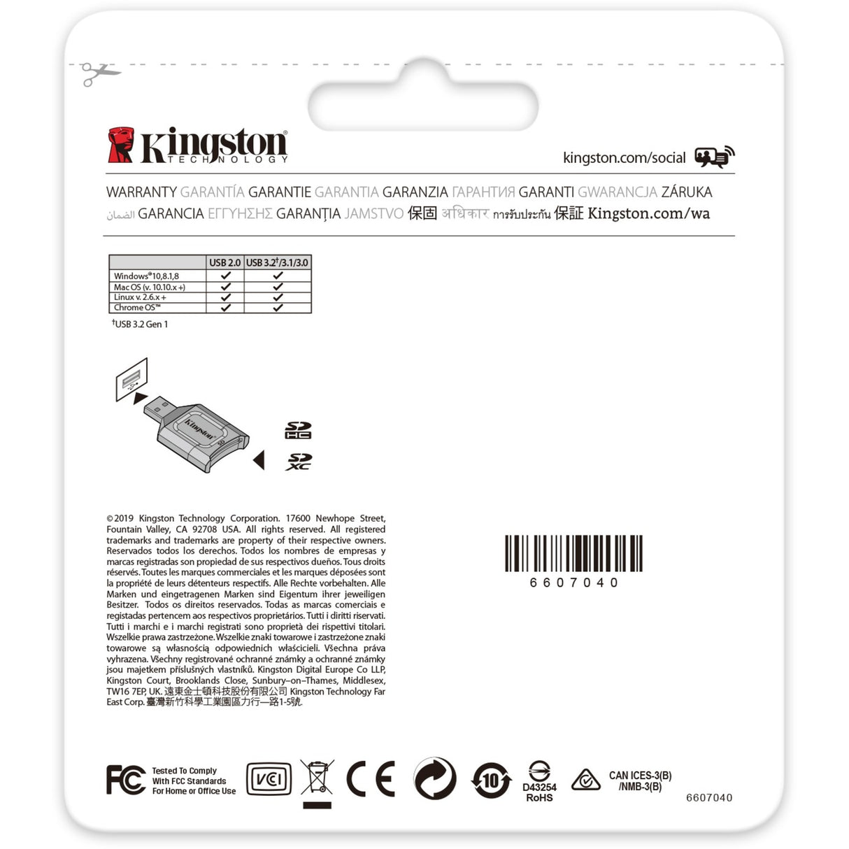 Lecteur Kingston Mobilelite Plus SD