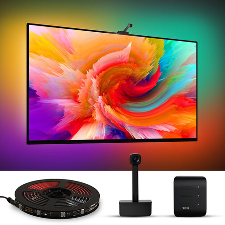Govee H6199 DreamView T1 TV rétroéclairage éclairage d'ambiance (5 mètres, RGBIC, WiFi, Bluetooth, pour téléviseurs 75 - 85 pouces)