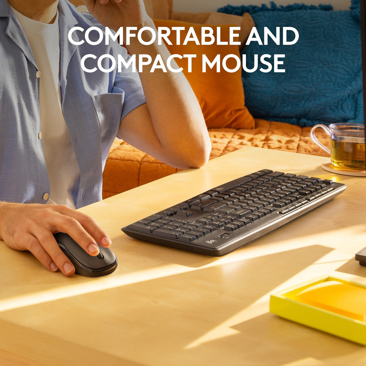 Logitech mk295 ensemble clavier et souris sans fil silencieux (noir, disposition internationale américaine (qwerty), 100 %)