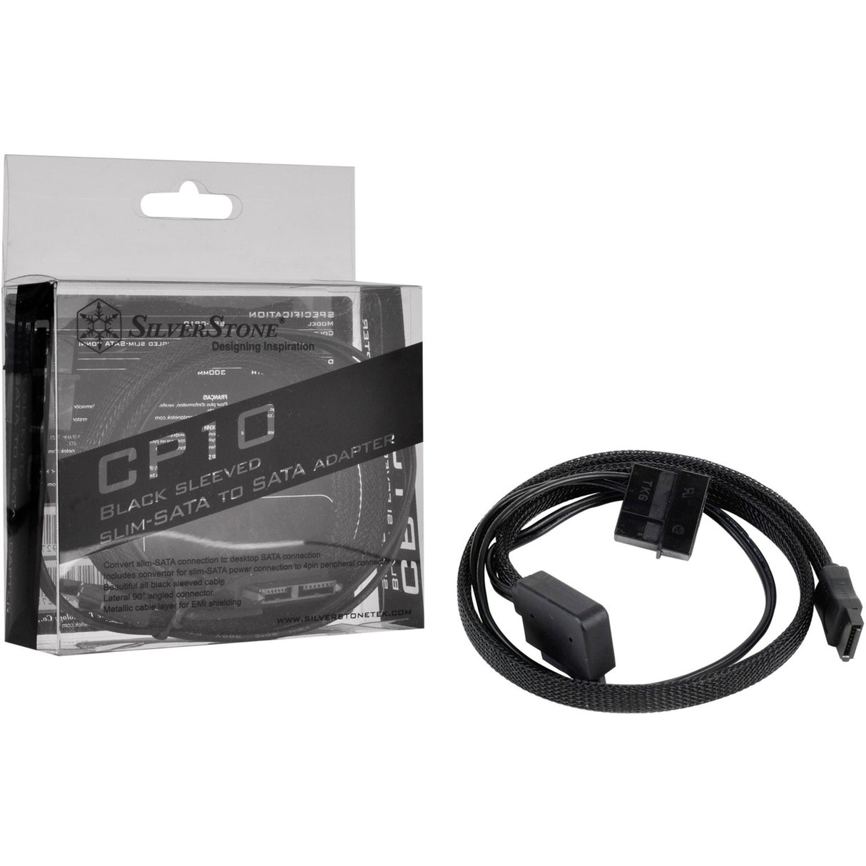 Silverstone Silverstone Slim Sata 2-en-1 Câble de données + adaptateur d'alimentation