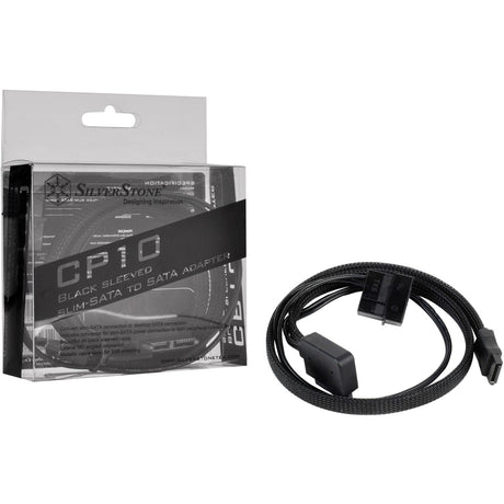 Câble de données Silverstone slim sata 2-en-1 + adaptateur secteur (noir, cp10)
