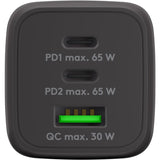 Goobay Chargeur rapide USB-C nano (65 W) et câble textile USB-C