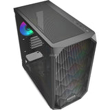 Boîtier mini tour Sharkoon mk3 rgb (noir | 2x usb-a | 1x usb-c | rgb | verre trempé)
