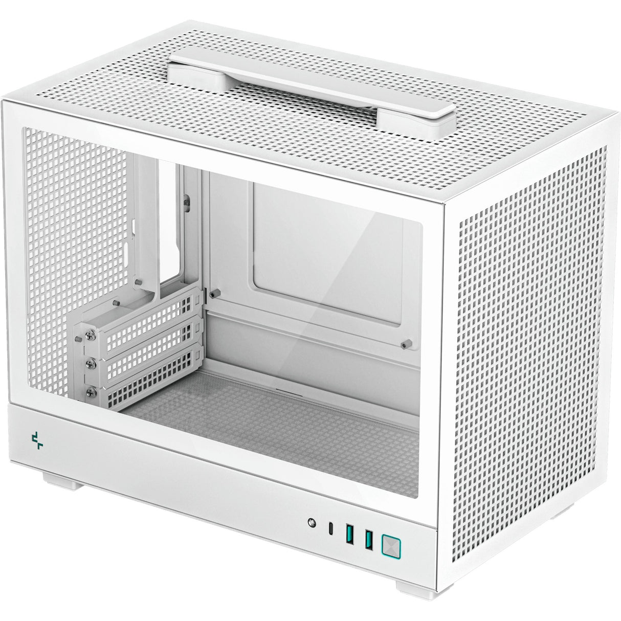 Boîtier mini tour Deepcool ch160 (blanc | 2x USB-A | 1x USB-C | verre trempé)