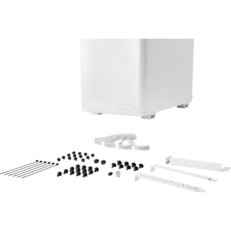 Soyez silencieux! boîtier tour midi pure base 501 lx (blanc | 2x USB-A | 1x USB-C | RGB | verre trempé)