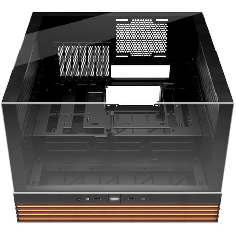 Soyez silencieux! boîtier tour midi light base 600 dx (noir | 2x USB-A | 1x USB-C | RVB | fenêtre)