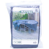 Couverture de meubles de jardin nature pour la table ronde et les chaises