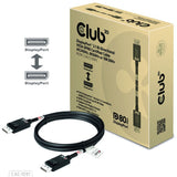 Club 3D DisplayPort 2.1 Câble certifié Vesa DP80 mâle-mâle (noir, 1,2 mètre, 4K 240 Hz, 8K 60 Hz, 80 Gbit/s)
