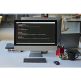 Kensington KB435 EQ clavier compact multi-appareils rechargeable (gris, disposition internationale américaine (QWERTY), commutateurs à ciseaux, 80 % (TKL), USB, 2,4 GHz, Bluetooth 5.4)