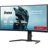 Moniteur de jeu ultra-large incurvé Iiyama G-Master Red Eagle GCB3484WQSU-B1 34 (noir, 2x HDMI, port d'affichage, 2x USB-A, USB-B, 2x USB-C, 180 Hz)