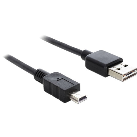 Delock câble easy-usb-a 2.0 mâle > mini USB-B 2.0 mâle (noir, 3 mètres)
